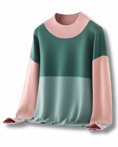 Blok Renk Triko Kazak